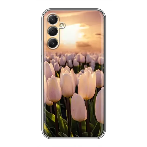 Чехол с рисунком «Закат с цветами» для Samsung Galaxy A34 Чехол с рисунком «Закат с цветами» для Samsung Galaxy A34