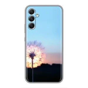 Силиконовый Чехол с одуванчиками на Samsung Galaxy A34 (Закат с одуванчиком)