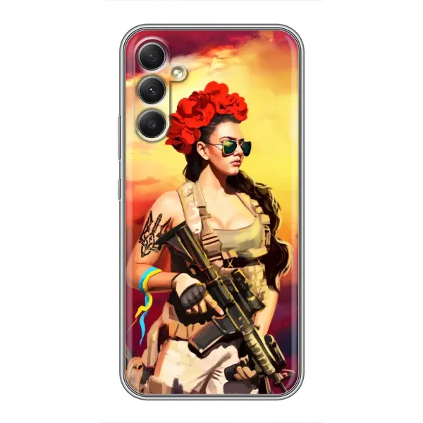 Чехол с рисунком «Женщина солдат» для Samsung Galaxy A34 Чехол с рисунком «Женщина солдат» для Samsung Galaxy A34