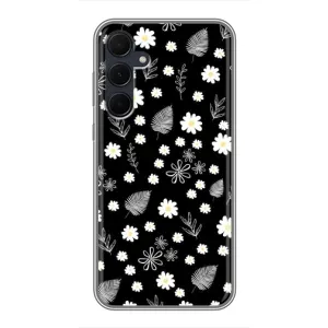 Чохли з тематикою "КВІТИ" на Samsung Galaxy A35 (5G) (цвітіння на чорному)