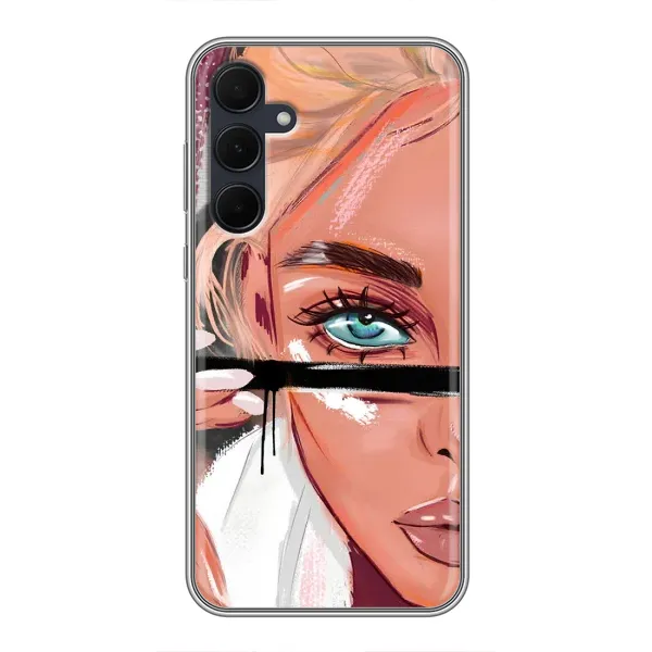 Чехол с рисунком «Девушка и ресницы» для Samsung Galaxy A35 (5G)