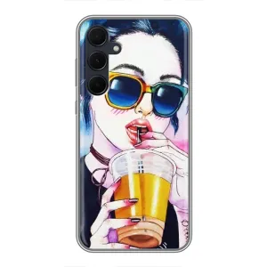 Чохол з картинкою Модні Дівчата Samsung Galaxy A35 (5G) (Дівчина з коктейлем)