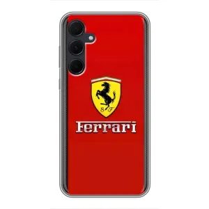 Силиконовый бампер с картинкой машины на Samsung Galaxy A35 (5G) (Ferrari Logo)