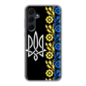 Силиконовый Чехол на Samsung Galaxy A35 (5G) (Герб и вышыванка)