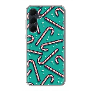 Силиконовый бампер на рождество для Samsung Galaxy A35 (5G) (Леденцы)