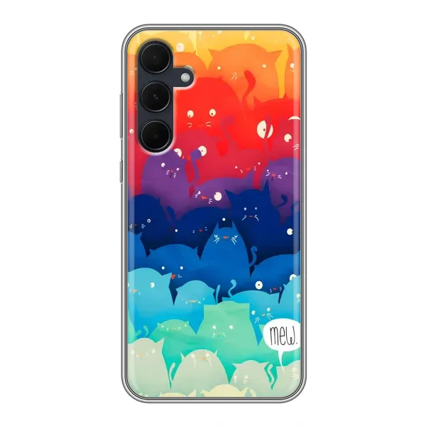 Чехол с рисунком «Mew» для Samsung Galaxy A35 (5G)