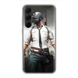 Силиконовый чехол с картинкой "Герой Pubg" на Samsung Galaxy A35 (5G) (Пабг)