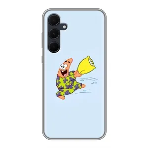 Чехлы с Патриком на Samsung Galaxy A35 (5G) (Патрик с подушкой)