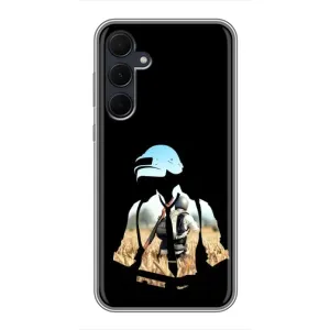 Силиконовый чехол с картинкой "Герой Pubg" на Samsung Galaxy A35 (5G) (Пубг мен)