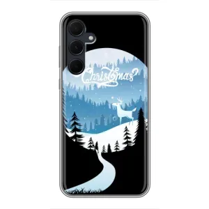 Силиконовый бампер на рождество для Samsung Galaxy A35 (5G) (Рождественский Олень)