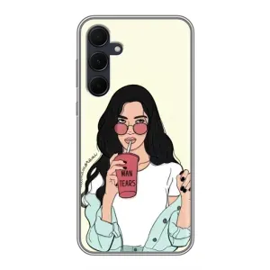 Силіконовый Чохол на Samsung Galaxy A35 (5G) з картинкой Модных девушек (З напоєм)