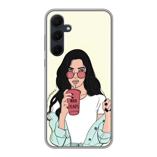 Чехол с рисунком «С напитком» для Samsung Galaxy A35 (5G)