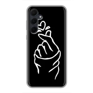 Чехлы (Знак сердечка) на Samsung Galaxy A35 (5G) (Сердце на черном)