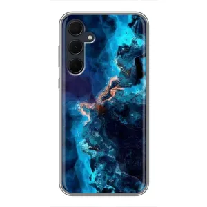 Чехлы с тематикой "Мрамор" на Самсунг Галакси А35 (5G) (Синий мрамор)