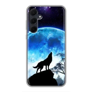Чехол с Волком на Samsung Galaxy A35 (5G) (Воет на луну)