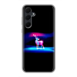Силиконовый бампер с картинкой животных для Samsung Galaxy A35 (5G) (Яркий олень)