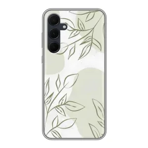 Чохол квітковий дизайн для Samsung Galaxy A35 (5G) (Зелений дизайн)