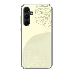 Чохол квітковий дизайн для Samsung Galaxy A35 (5G) (Зелений фон)