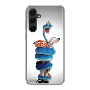 Силиконовый чехол с принтом Зоотрополіс для Samsung Galaxy A35 (5G) (Змея Зоо)