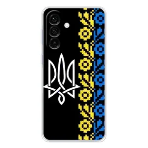 Силиконовый Чехол на Samsung Galaxy A36 5G (Герб и вышыванка)