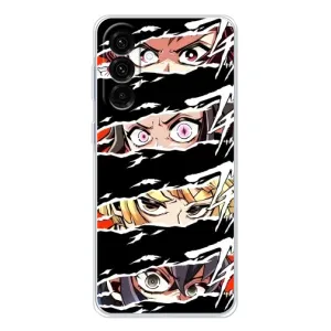 Силиконовые чехлы с глазами Anime для Гелекси А36 5Джи (Глаза на чорном)