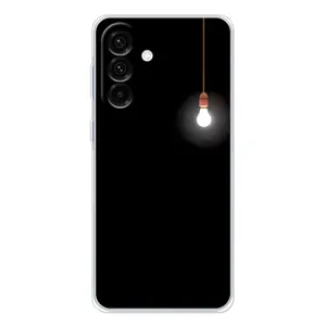 Чехол с картинками на черном фоне для Samsung Galaxy A36 5G (Лампочка)