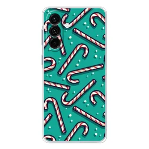 Силіконовий бампер на різдво для Samsung Galaxy A36 5G (Льодяники)