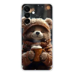Друкований чохол 'Звірята з кавою' для Samsung Galaxy A36 5G (Ведмедик з кавою)