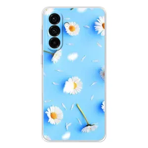 Чехол с Цветами для Samsung Galaxy A36 5G (ромашки на голубом)