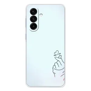 Чехлы (Знак сердечка) на Samsung Galaxy A36 5G (Сердце на голубом)