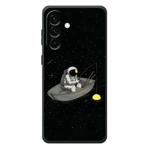 Силіконовый Чохол з принтом "Космонавти" на Samsung Galaxy A37 (Космонавт на рибалці)