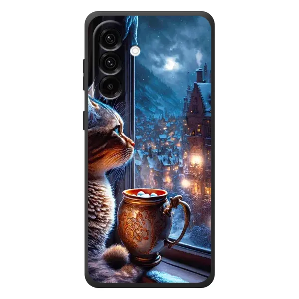 Чехол с рисунком «Кот новогодний» для Samsung Galaxy A37 Чехол с рисунком «Кот новогодний» для Samsung Galaxy A37