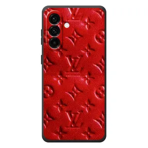 Текстурный Чехол Louis Vuitton для Галакси А37 (Красный ЛВ)