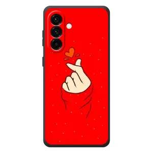 Чехлы (Знак сердечка) на Samsung Galaxy A37 (Сердце на красном)