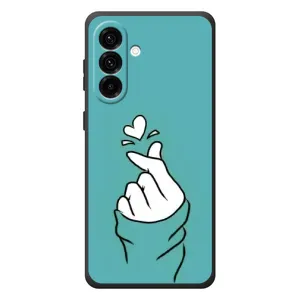 Чехлы (Знак сердечка) на Samsung Galaxy A37 (Сердечко на бирюзовом)