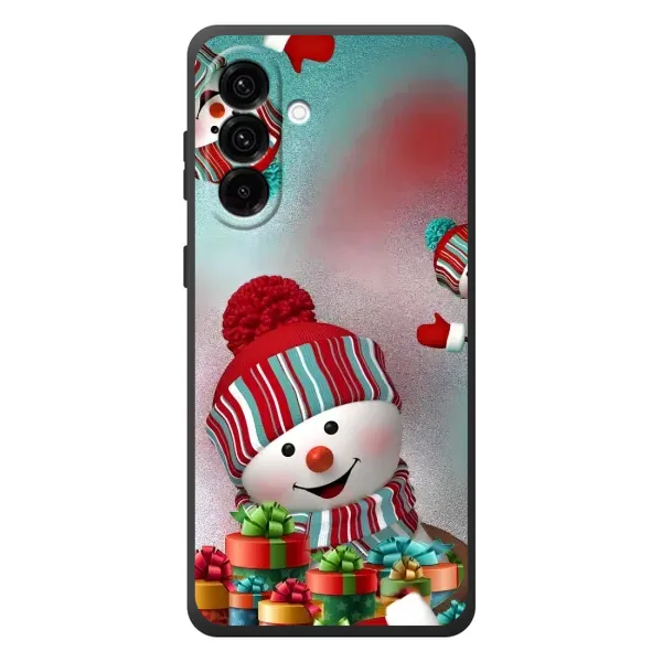 Чехол с рисунком «Снеговик в шапке» для Samsung Galaxy A37 Чехол с рисунком «Снеговик в шапке» для Samsung Galaxy A37