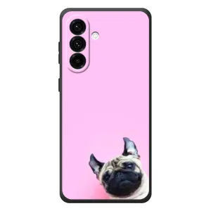 Бампер для Samsung Galaxy A37 з картинкою "Песики" (Собака на рожевому)