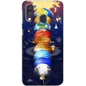 Чехол (ТПУ) с планетами на Samsung Galaxy A40 2019 (A405F) (Арт планети)