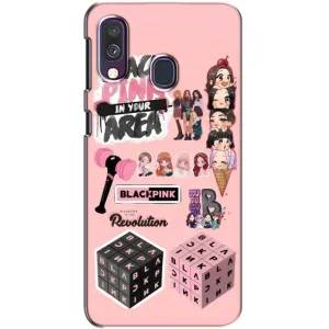 Чехлы с картинкой для Samsung Galaxy A40 2019 (A405F) (BLACK PINK коллаж)