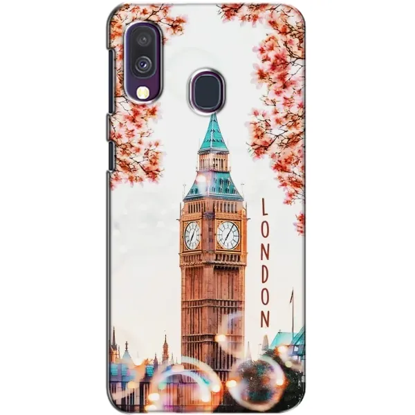 Чехол с рисунком «Часы Лондон» для Samsung Galaxy A40 2019 (A405F)
