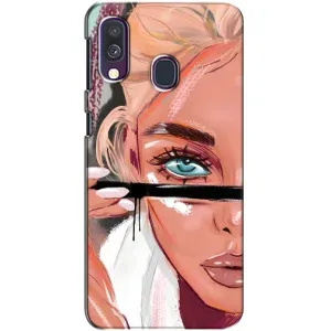 Силіконовый Чохол на Samsung Galaxy A40 2019 (A405F) з картинкой Модных девушек (Дівчина та вії)