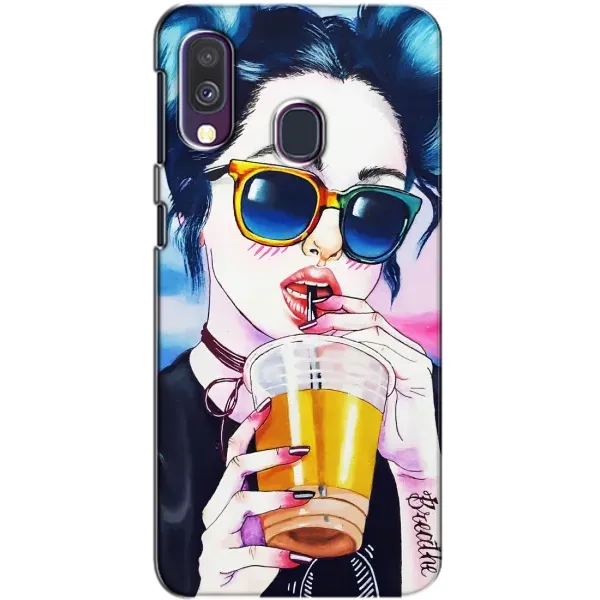 Чехол с рисунком «Девушка с коктейлем» для Samsung Galaxy A40 2019 (A405F) Чехол с рисунком «Девушка с коктейлем» для Samsung Galaxy A40 2019 (A405F)