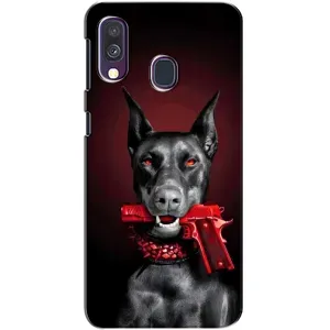 Чехол ДОБЕРМАН для Samsung Galaxy A40 2019 (A405F) (Доберман злой)