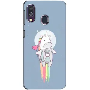 Чехол Unicorn на Samsung Galaxy A40 2019 (A405F) (Единорог космонавт)