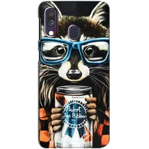 Силіконовий Чохол з Энотами на Samsung Galaxy A40 2019 (A405F) (Єнот в окулярах)
