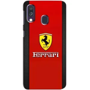 Силиконовый бампер с картинкой машины на Samsung Galaxy A40 2019 (A405F) (Ferrari Logo)