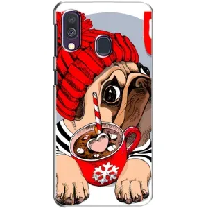 Бампер для Samsung Galaxy A40 2019 (A405F) с картинкой "Песики" (Грустная собака)