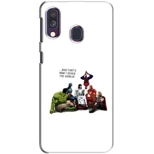 Чехлы для Samsung Galaxy A40 2019 (A405F) (Для Христиан) (Иисус супергерой)