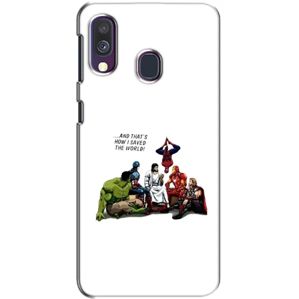 Чехол с рисунком «Иисус супергерой» для Samsung Galaxy A40 2019 (A405F) Чехол с рисунком «Иисус супергерой» для Samsung Galaxy A40 2019 (A405F)