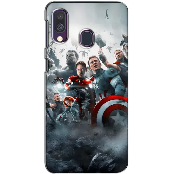 Чехол с рисунком «Команда марвел» для Samsung Galaxy A40 2019 (A405F)